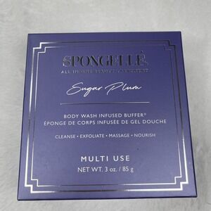 Spongelle SUGAR PLUM Body Wash Infused Sponge Buffer Cleanse Exfoliate 3 oz NEW